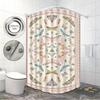 1Pc Colorful Insect Printed Waterproof Shower Curtain Partition Privacy Hanging Curtain, With 12 Hooks, Easy To Install
