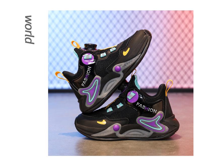 Boys' 2025 Spring/Autumn Basketball Shoes: Non-Slip, Breathable Mesh Sports Sneakers for Kids