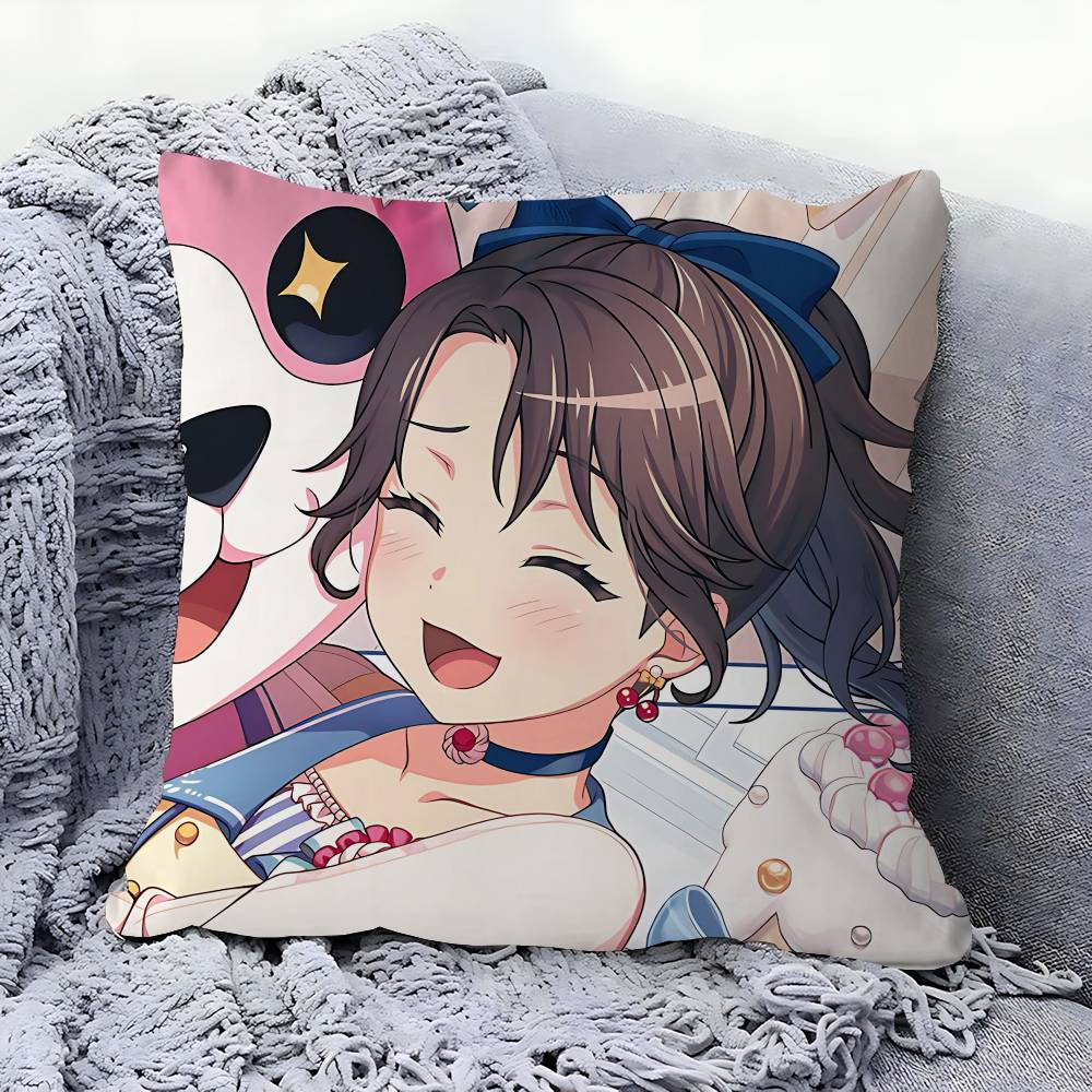 

Anime M-Misaki Okusawa Pillowcase Toon Gift Cushion Cover Bedroom Home Sofa Chair Seat Decor Pillow Case 12x12Inch