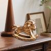 Wooden Rocking Horse Table Decoration Centerpiece Ornament Art Furnishing Craft Rocking Horses Figurine Collectible Home Decor