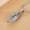 Fashion Simple Six Character Truth Spinning Cylinder Necklace For Men And Women Retro Transit Pendant Sweater Chain Punk Jewelry