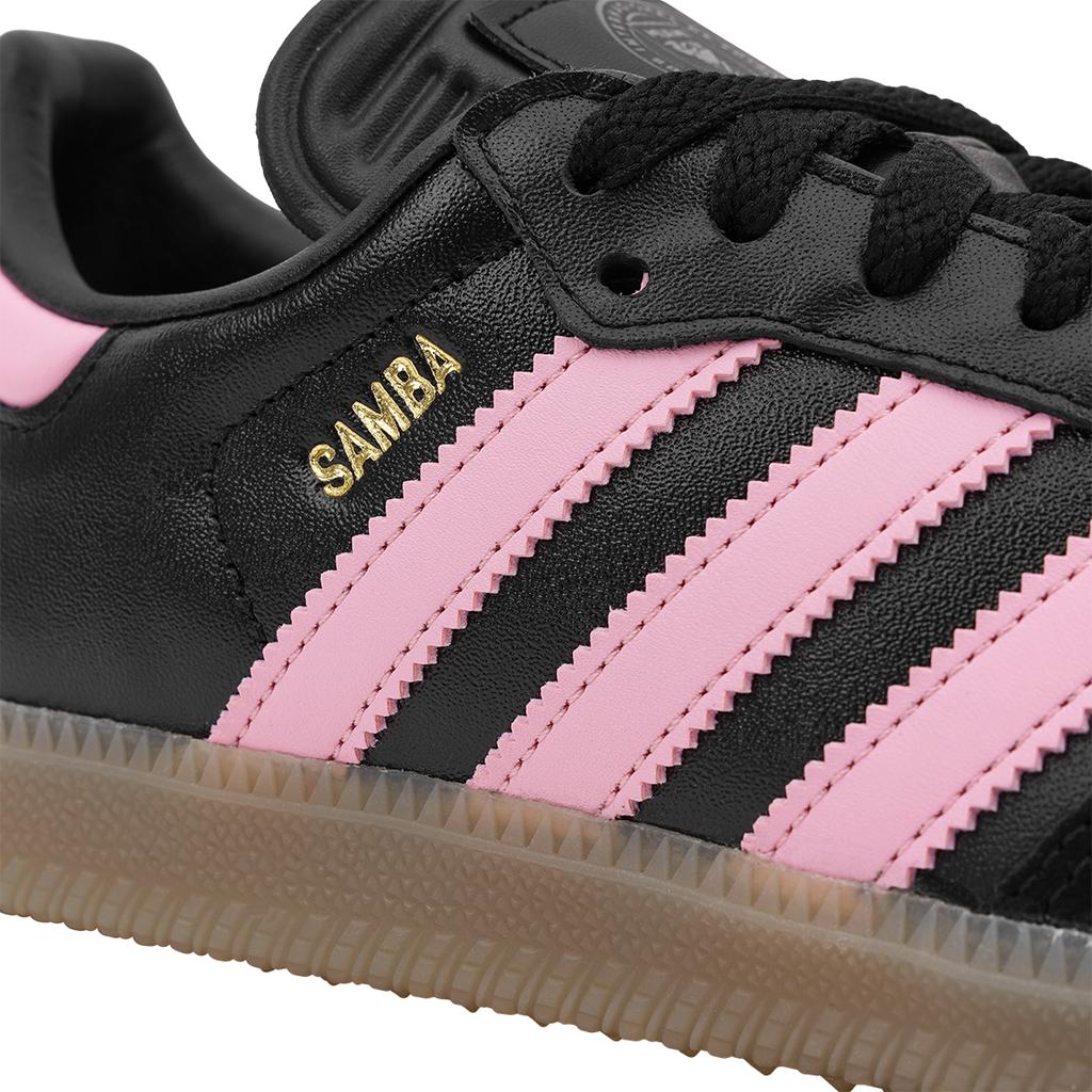 Lionel Messi x adidas Samba Inter Miami CF - Kit da trasferta Scarpe da ginnastica da uomo Nero Nero principale Rosa chiaro IH8157
