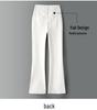 2024 Women's White High-Waisted Micro-Flare Summer Jeans