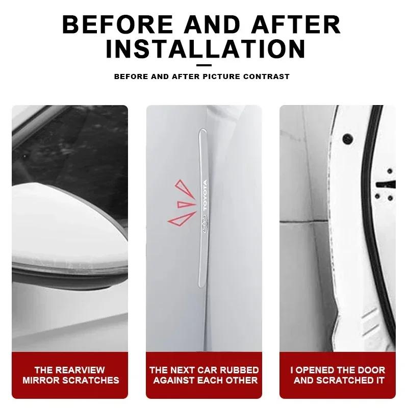 Car Body Anti-Collision Protection Strip Auto Door Handle Bowl Anti-Scratch Sticker For Toyota Camry corolla crown Auris C-HR