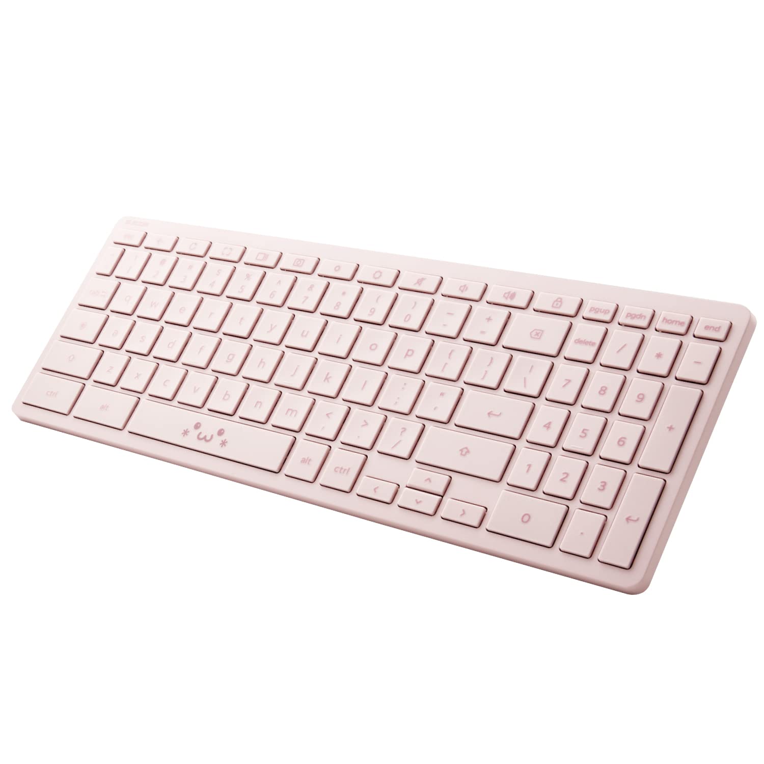 

ELECOM WWCB Bluetooth Keyboard TK-CB03BPPF-EN (Chromebook, ChromeOS, US Layout, with Numeric Keypad, AAA Battery, Pink Face)