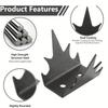 6PCS Black Metal Fence Spike Anti Climb Security Wall Spike Intruder Deterrent Pointed Nail Safety Protection