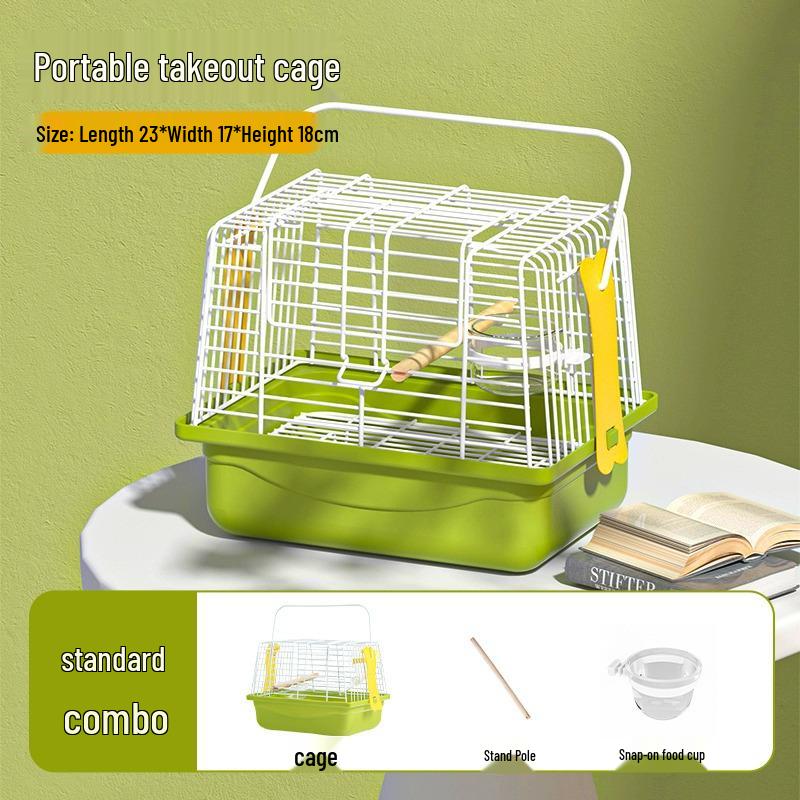 

Переносная клетка для путешествий для попугаев и маленьких птиц для волнистых попугайчиков, корелл, зябликов, хомяков и сахарных поссумов – ручная переноска для прогулок