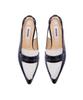 Briana Two-Tone Combination Slingback [Black + Cream]