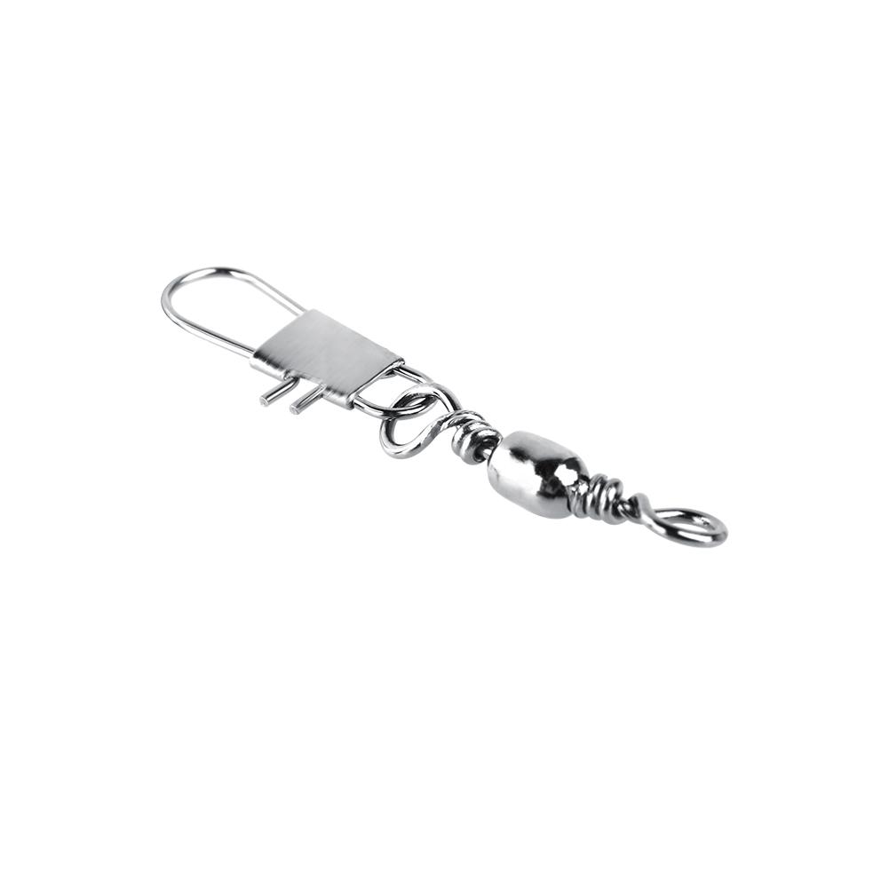 100 x Brass Barrel Swivel Fishing Pin Connector B Solid Rings w  Interlock Snap