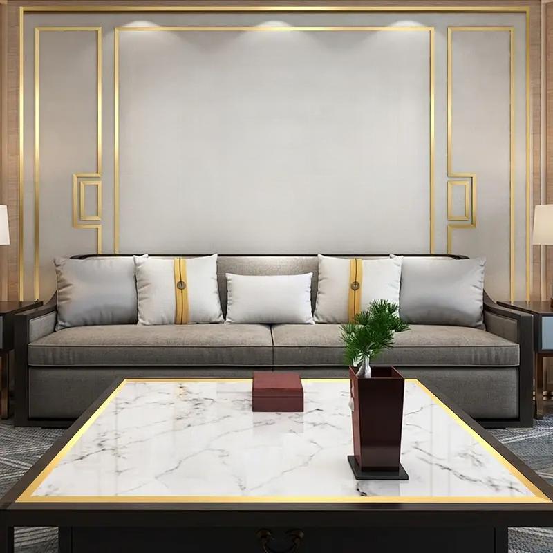 1PC 5m/196.85inch Gold Wall Sticker Stainless Steel Flat Decorative Lines Titanium Mirror Wall Ceiling Edge Strip Living Room De