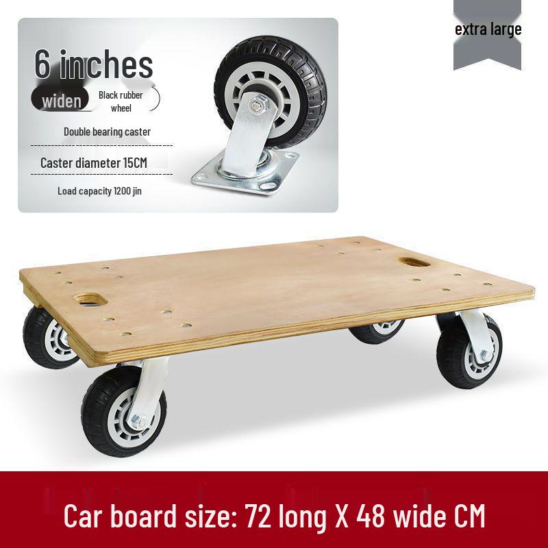 Robuster hölzerner Schildkröten-Auto-Wagen mit leisen Universalrädern