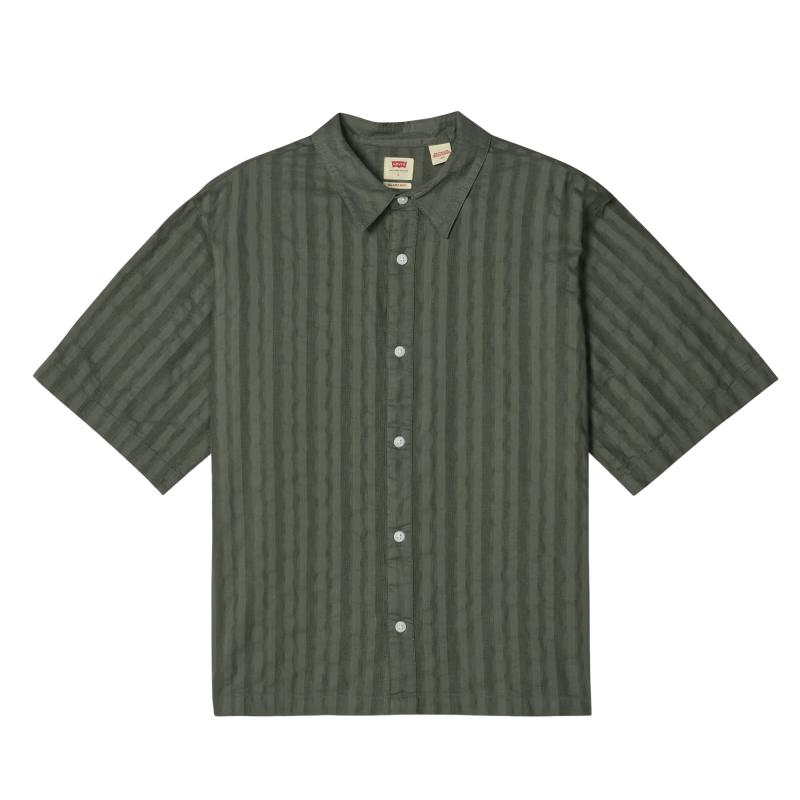 Levi s Men s 005GH Retro Casual Short-Sleeve Shirt XL зелёный