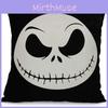 Nightmare Before Christmas Decorative Cushion Cover For Ghost Head Design Waist Cotton Linen Material Invisible Zipper 9 Patterns Available
