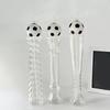 Football Water Bottles Sipper Cups For Milk Tea Coffee Juice Portable Transparent Straws Juice Mug For Birthday Party Fan Bar