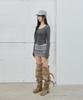 Sailpeulei Shirring Long Sleeve Tee / Charcoal