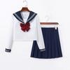 Completo gonna corta uniforme ricamato grigio tre pezzi gonna plissettata a maniche lunghe top stile college nuovo