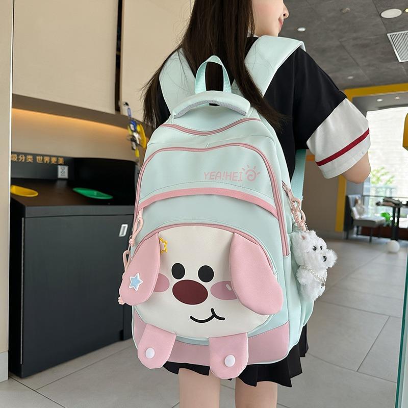 New high-value, fresh and sweet original style cute dog backpack women's lightweight large-capacity backpack