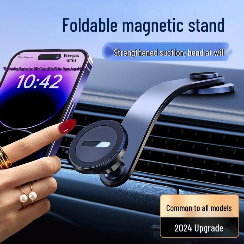 

Механический держатель для телефона и планшета на консоль автомобиля