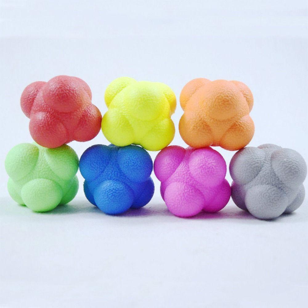 Speed Hexagonal Reaction Ball Silicone Reaction Ball Coordination Reflex Ball Indoor Sports