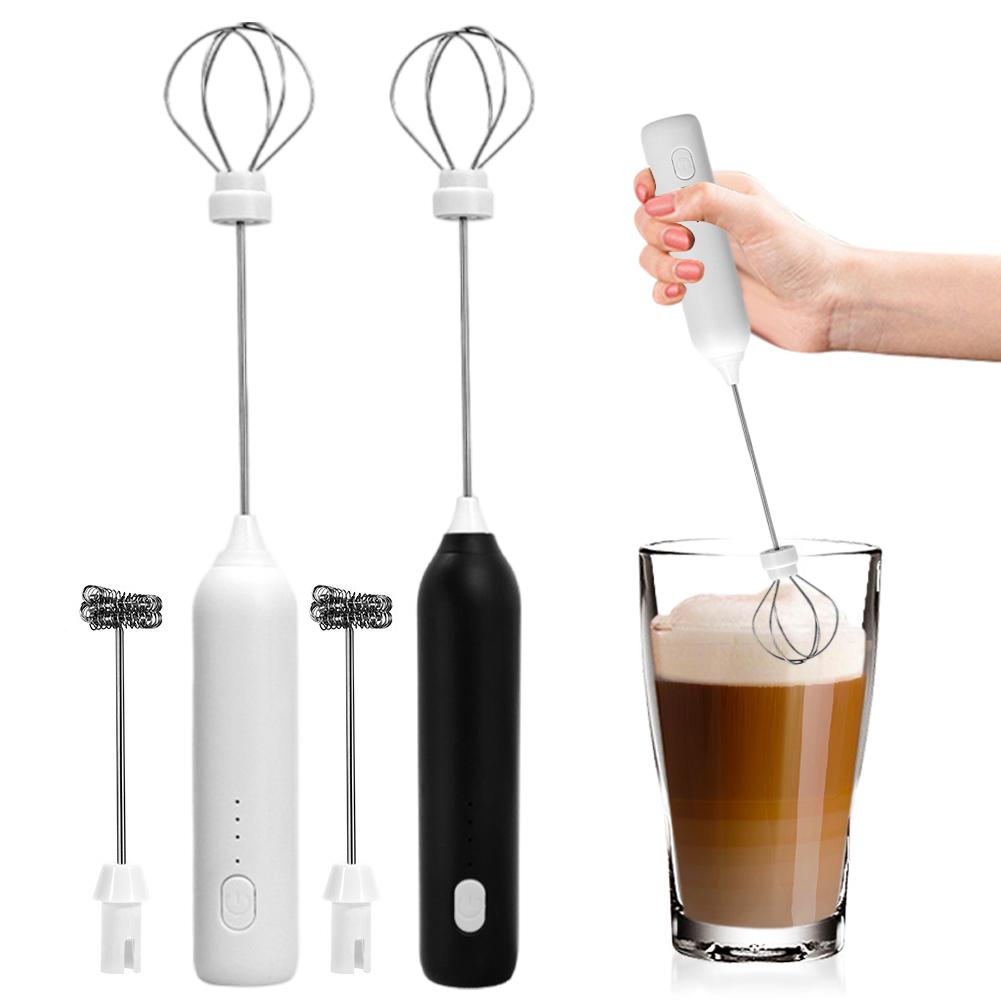 Electric Milk Frother USB Charging Wireless Egg Beater 3 Gears Handheld Foam Maker Coffee Whisk Mixer Household Baking Tool