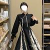 Новое улучшенное ципао в китайском национальном стиле, черная юбка, женское осеннее ретро, высококачественное платье с принтом и вставками, ципао