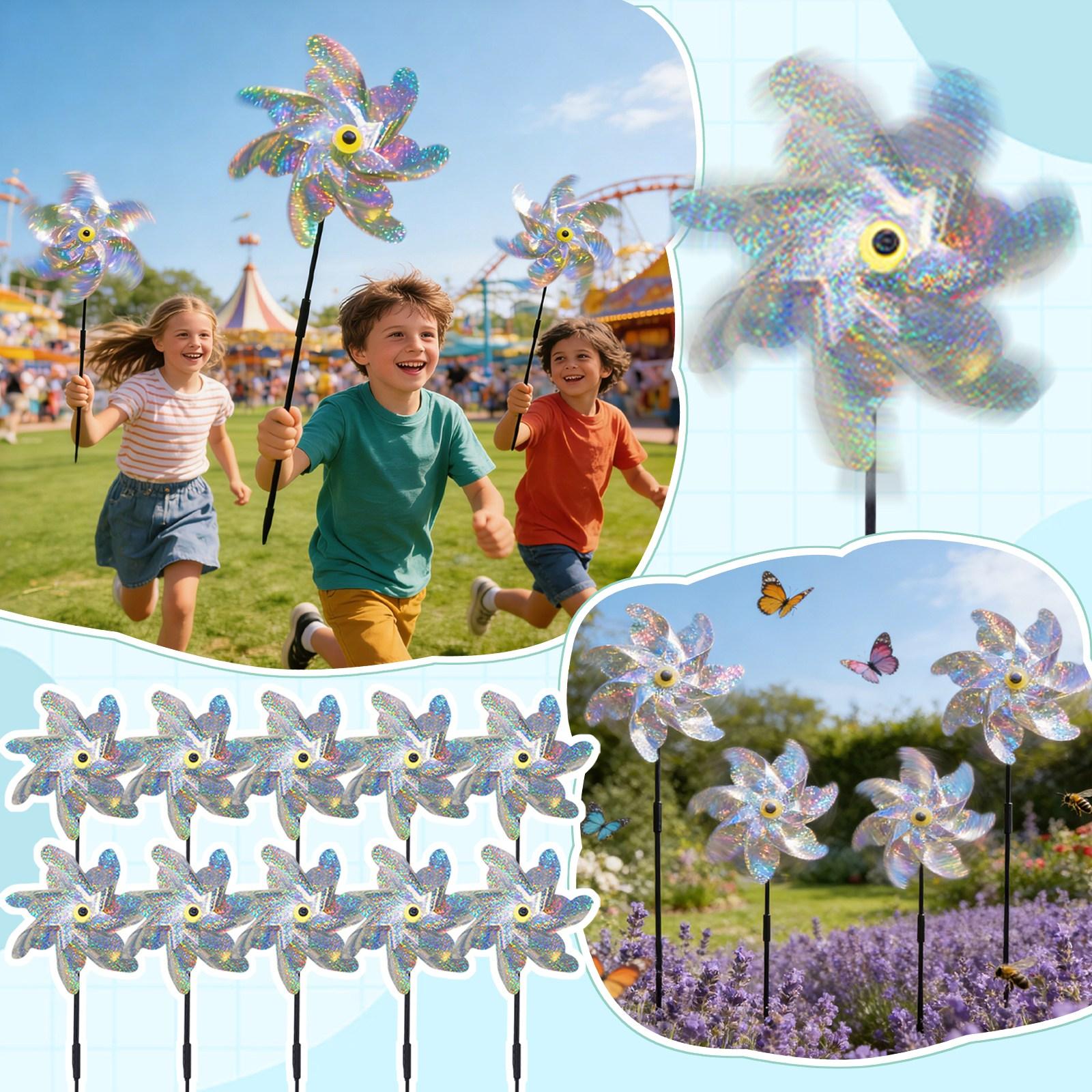

Bird- Windmill — -Reflective Children s Toy & Outdoor Bird Deterrent For Balconies And Gardens (7- Windmill) One Size