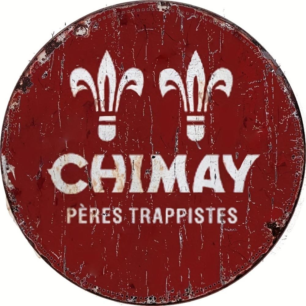 Vintage Peres Trappistes Chimay Belgian Beer Aluminum Sign Round Rustic Pub Decor Man Cave Metal Wall Art Easy to Hang
