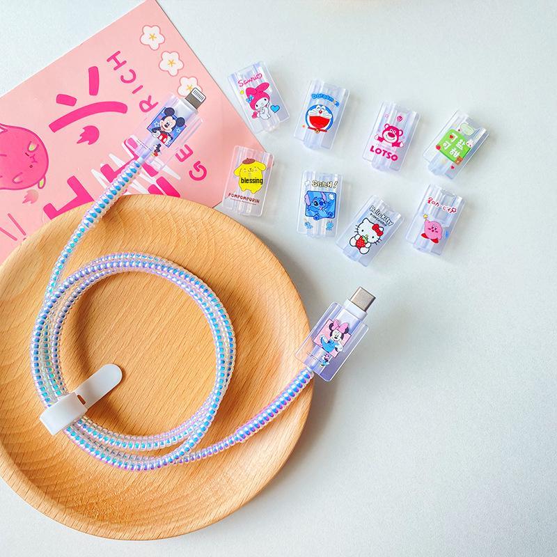 Cartoon Cable Protector Sleeve for Apple, Huawei, Xiaomi Charging Cables