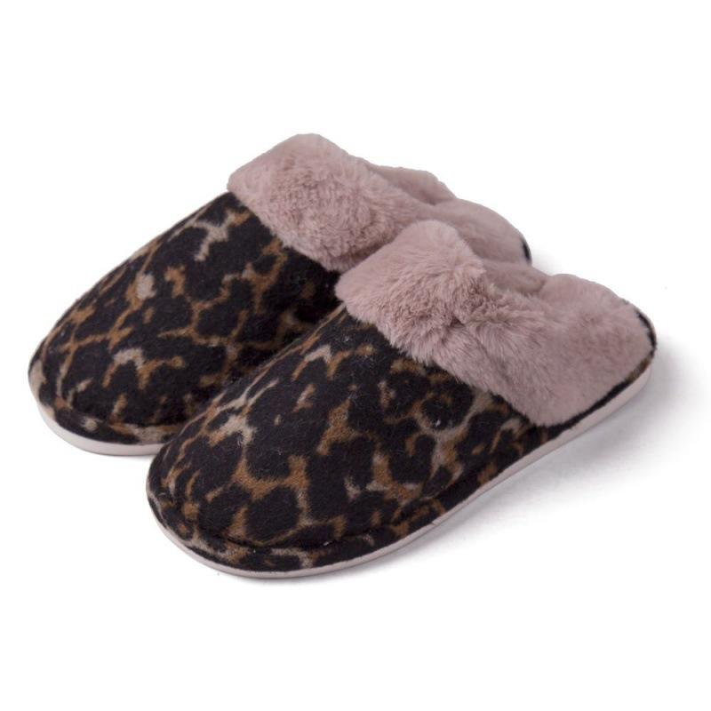Cotton slippers, thickened warm winter new comfortable home neckline home shoes fluffy indoor winter