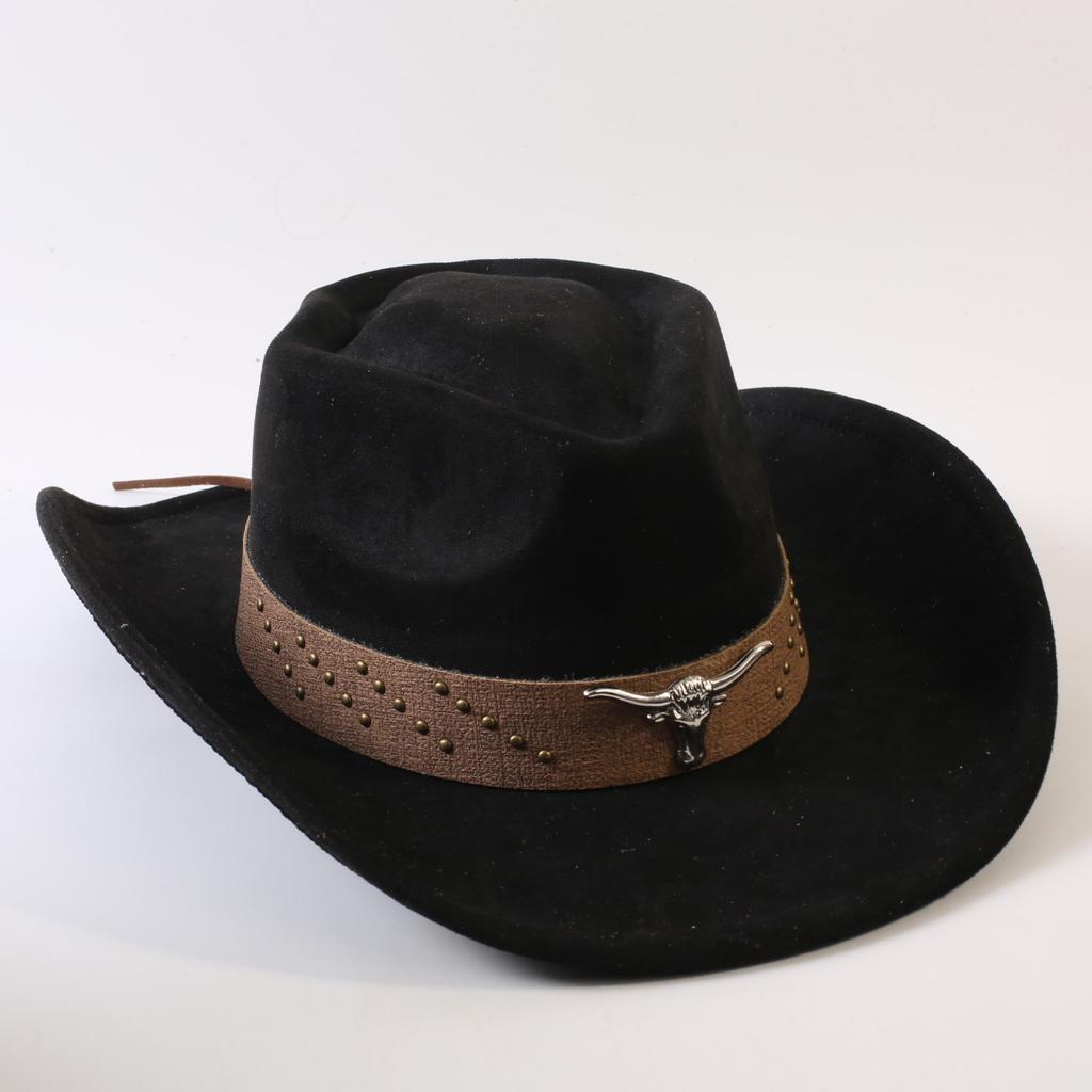 Popular European and American Classic Suede Western Cowboy Hats, Men's and Women's Retro Fashion Cowboy Hats