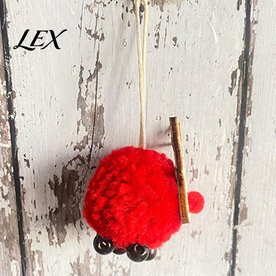 Small Lightweight Xmas Tree Ornaments Christmas Felt Elk Hanging Ornaments, Cute Fuzzy Pom Reindeer Adorable Deer for Windows Pendant, Holiday