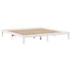 Solid Wood Bed with Shelf Without Mattress White 180x200 cm Pine