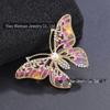 Elegant Enamel Butterfly Brooch: Versatile Accessory for Suits, Coats, Corsages, & Cheongsams.