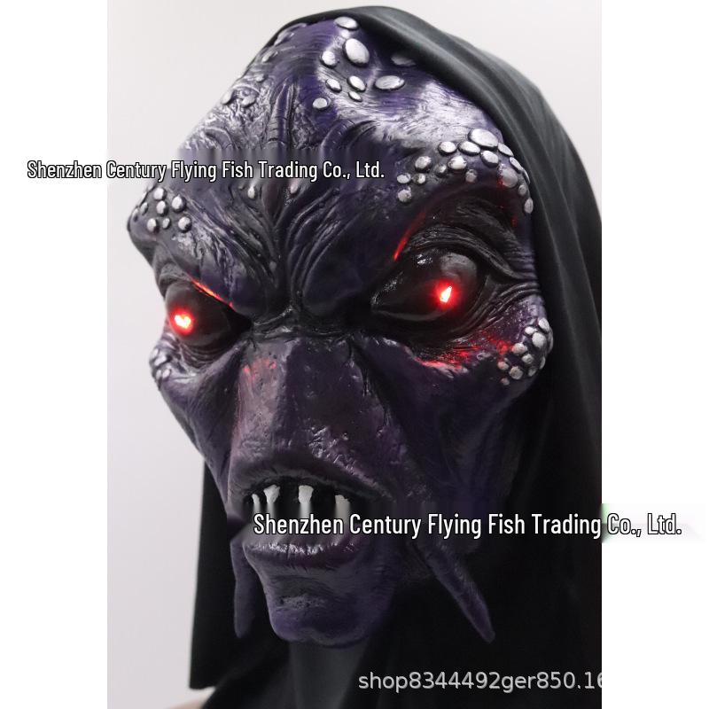 Frightening Faceless Alien Latex Mask for Halloween Masquerade