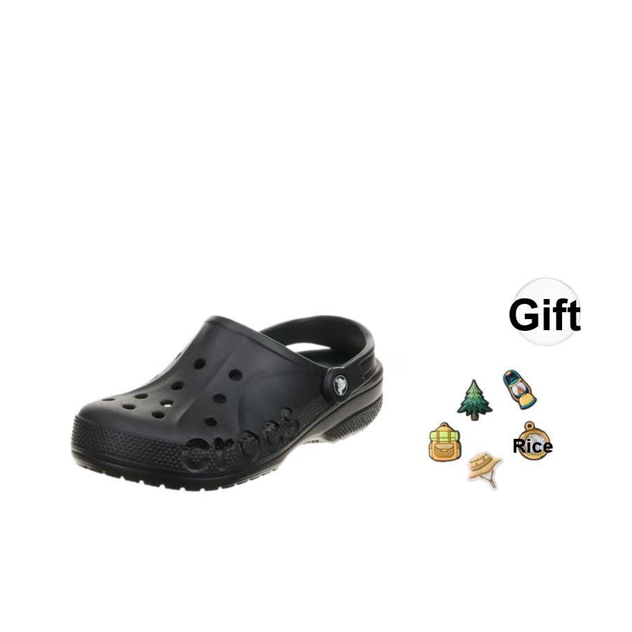 Crocs Zoccoli Baya Outdoor con Foro Sport da Spiaggia Sandali Unisex Grafite 10126-014