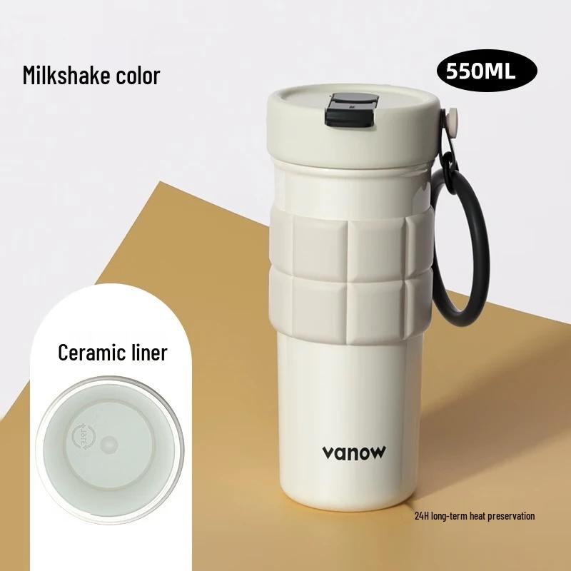 

Vanow Large Insulated Travel Mug with Straw 550ml