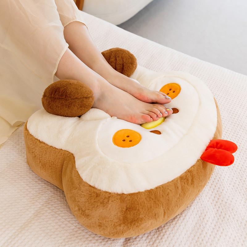 Adorable Cartoon Biscuit Animal Pillow Plush Toy Cute Bunny Sofa Cushion Bed Decor