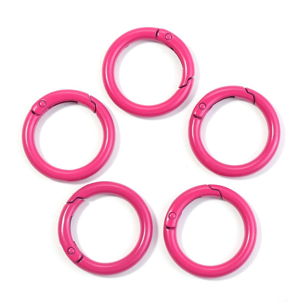5-10Pcs Alloy O Ring Spring Clasps Openable Round Carabiner Keychain Clips Hook Dog Chain Buckle DIY Keyrings Jewelry Connectors