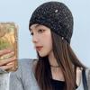 Warm Sequined Cold Hat Knitted Hiphop Hat Fashion Beanie Cap