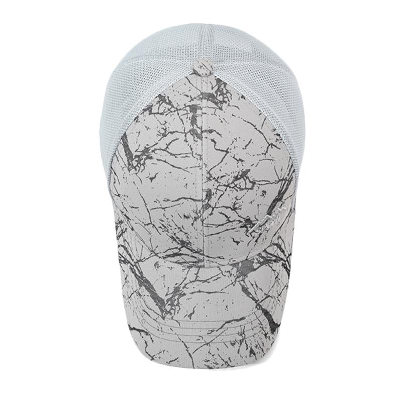 Summer Men's Sun Hat Outdoor Sports Net Baseball Cap Print Fishing Breathable Cap