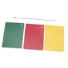 Referee Penalty Cards, Green, Yellow, PP Material, Portable, Flexible, Versatile, for Entertainment,