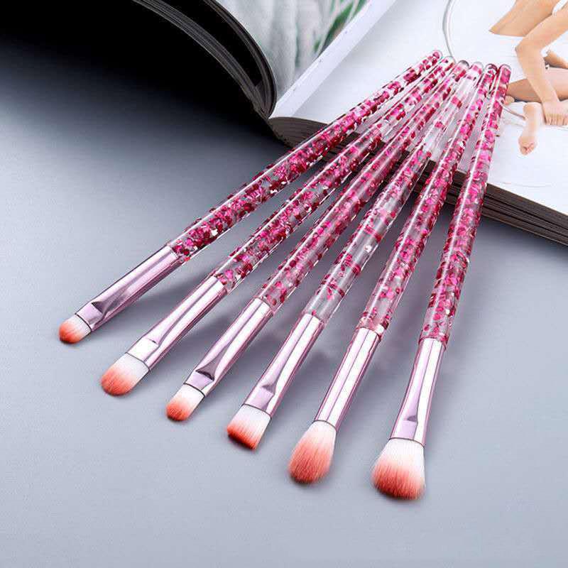 Colorful Makeup Brush Set Glitter Shinny Crystal Foundation Blending Power Cosmetic Beauty Make Up Tool Set