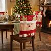 Comfortable Christmas Chair Covers Removable Plush Stool Covers Xmas Dinner Chair Seat Cover  Hotel