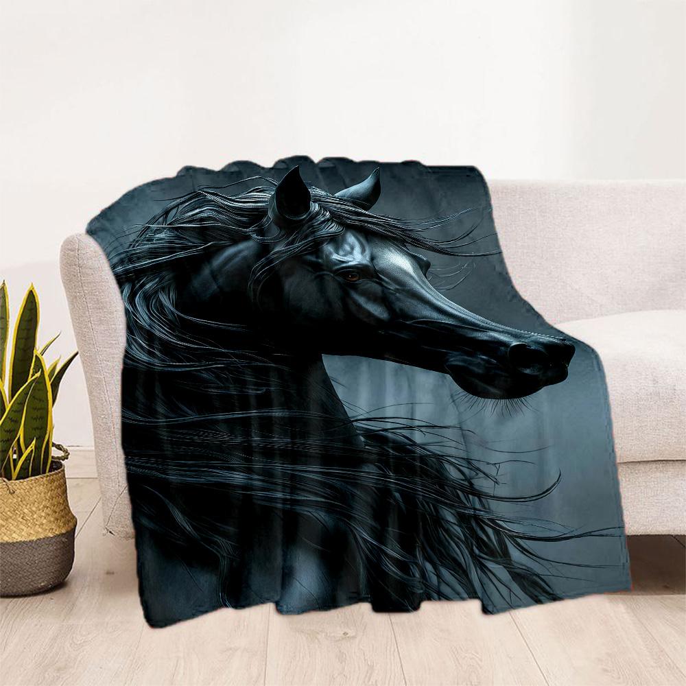 Horse Blanket Durable Comfort Great for Livingroom Couch Picnics for All Occasions Playful Design Suitable for Gifting Relatives and Friends