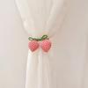 2 Pcs/1 Pcs  Pastoral Style Strawberry-Shaped Decorative Curtain Tiebacks, Cute Strawberry Accessory Cords For Sheer Curtains, Door