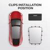 For Tesla Model Y Sunshade 2020-2023 UV Ray Heat Insulation Glass Roof Shade Foldable Mesh Skylight Protector Interior Accessory