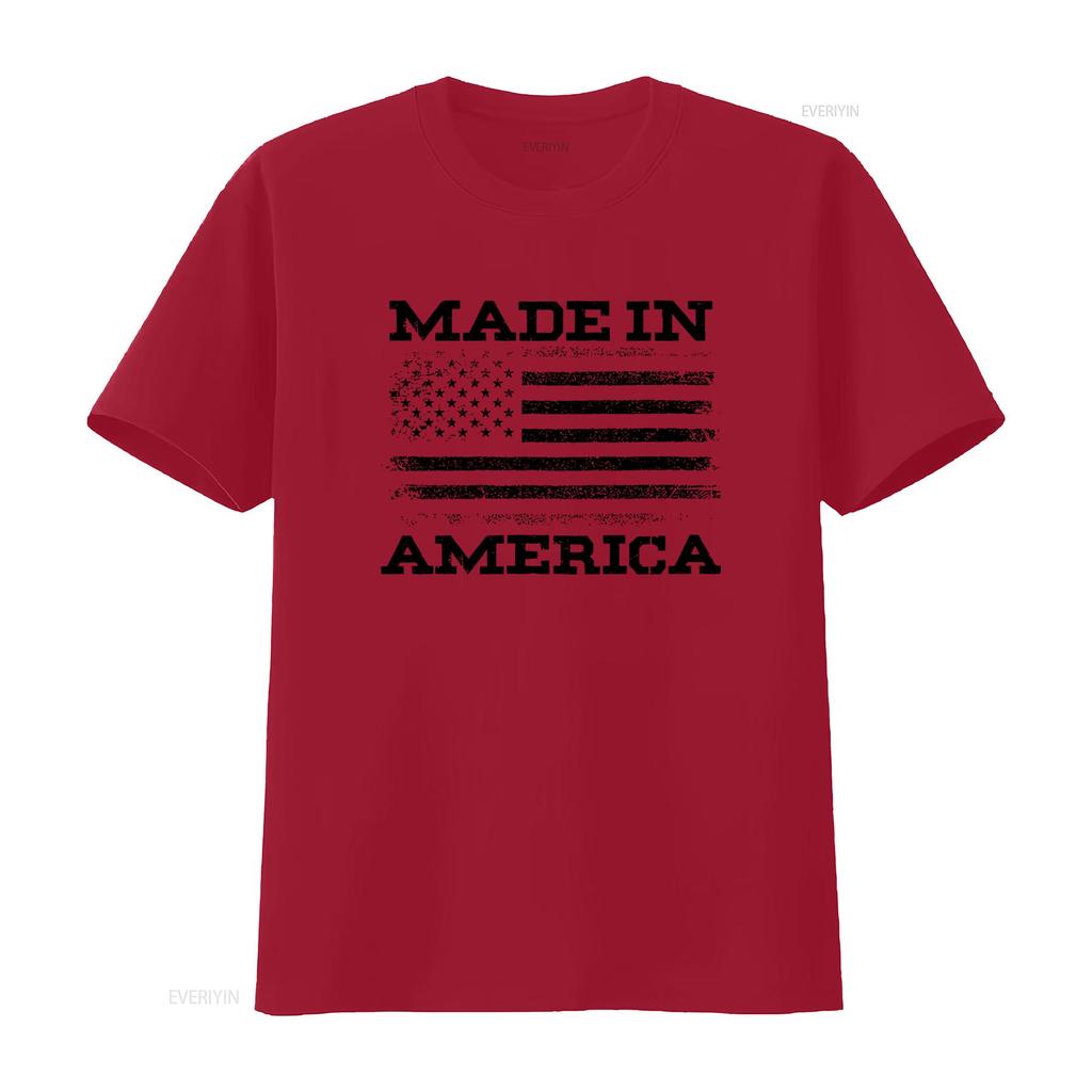 Patriotic T Shirt Made In America Vintage USA Flag US 4th Of July Independence Day American vintage Washed Stylish graphic Soft