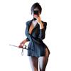 SHLYMP Female Teacher Secretary Office Lady Sexy Cosplay Erotic Extreme Naughty Sexy Lingerie Costume Cute Open Necktie Uniform Bodycon Teacher
