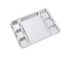 Multi-Compartment Stainless Steel Divided Meal Tray Rectangular Food Serving Plate  Kitchen
