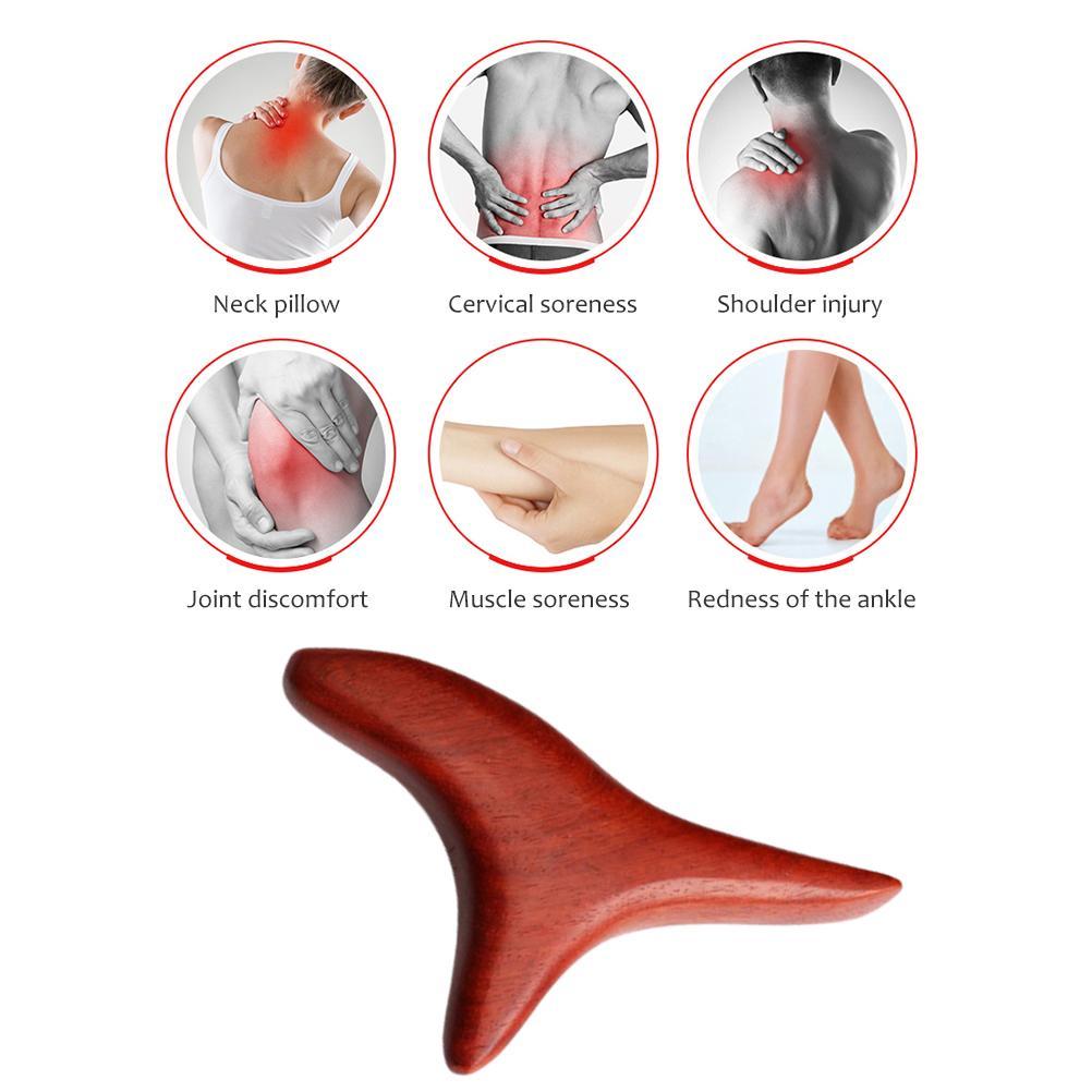 Triangle Trigeminal Body Wooden Massager Body Foot Neck Relax Blood Circulation Massager Healthy Car
